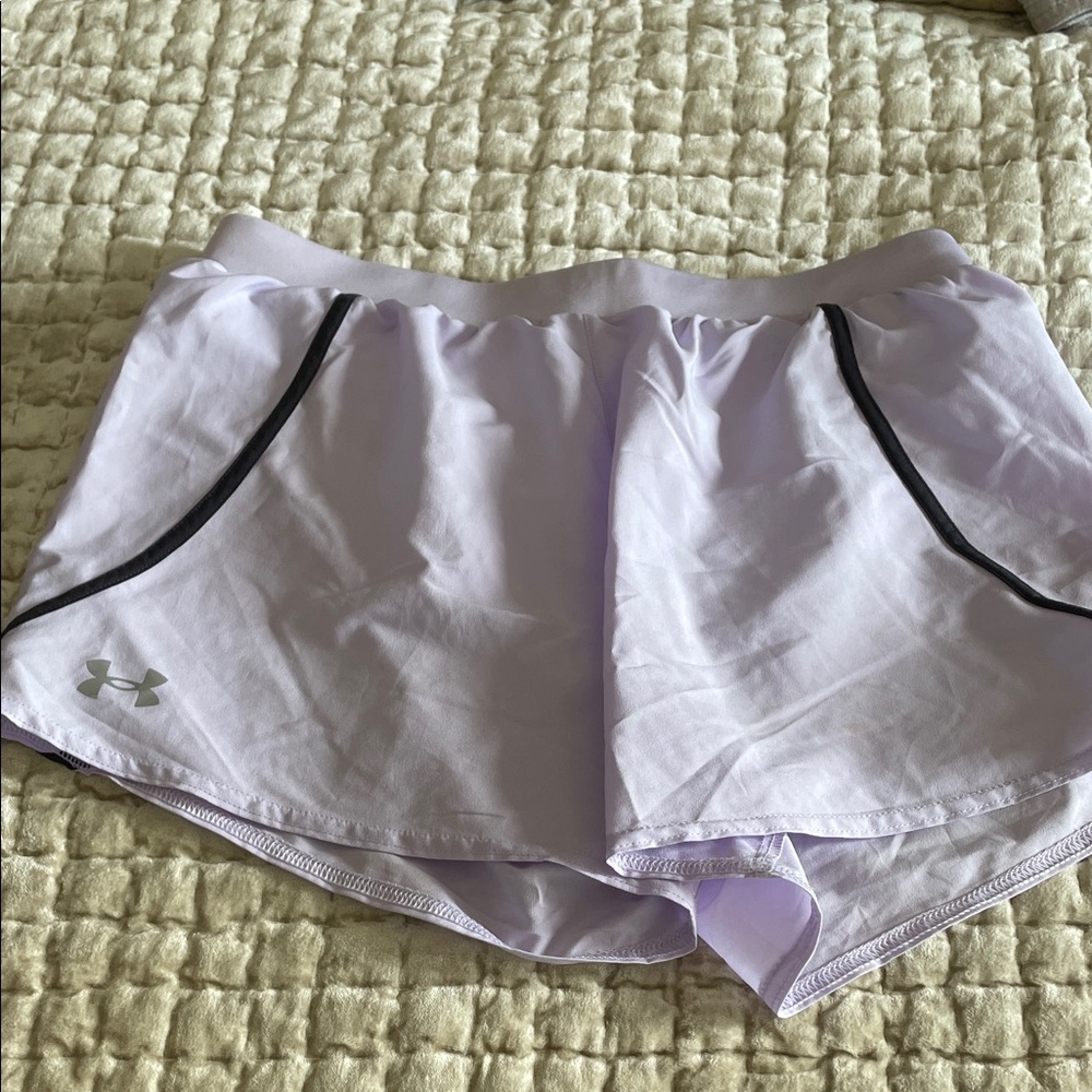 Under Armour Lavender Athletic Shorts with Black Trim